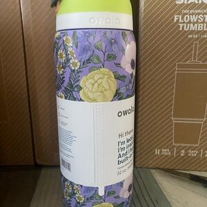 Owala Floral Insulated Bottle - Purple and Yellow
